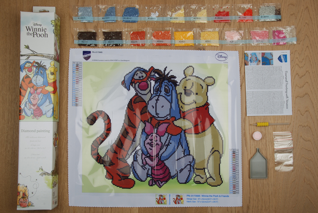 Diamond Painting Full Ronde Steentjes Winnie The Pooh + Friends 45x60